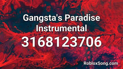 Gangstas Paradise Instrumental Roblox Id Roblox Music Code Youtube