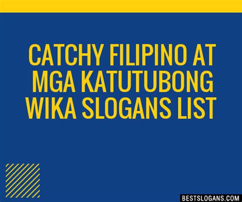 Catchy Filipino At Mga Katutubong Wika Slogans List Phrases My Xxx