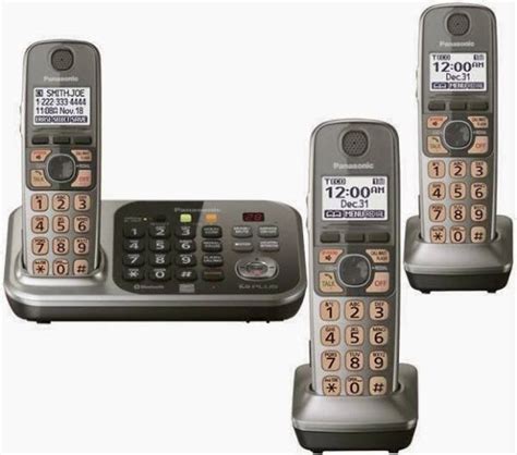 Panasonic Pa Kx Tg7743 Cordless Landline Phone With Answering Machine