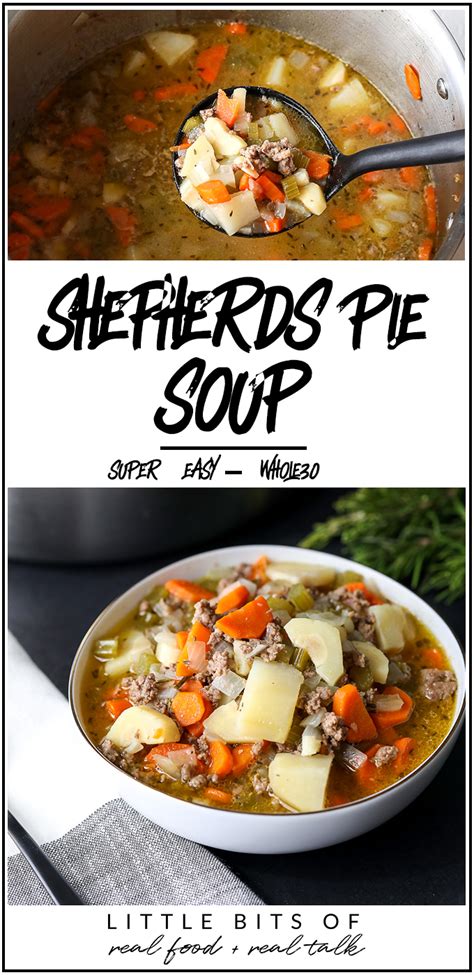 Set over med to med/high heat and stir occasionally until the juices thicken extra thick. Shepherd's Pie Soup {Whole30} - Little Bits of...