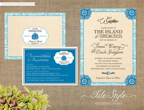 Island Wedding Collection - Wedding Invitation, Reply Card ...