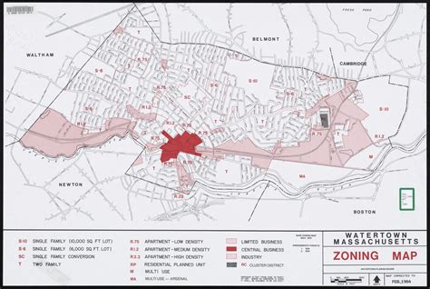 Watertown Massachusetts Zoning Map Digital Commonwealth