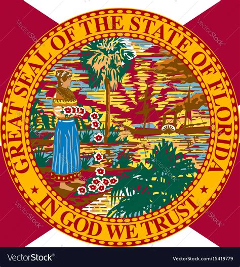 Florida State Flag Royalty Free Vector Image Vectorstock