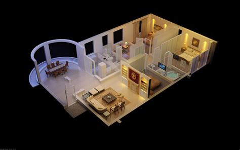 House Interior 3d Model 3d Model Home Interior Fully Furnished The