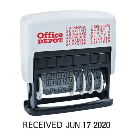 Self Inking 12 In 1 Micro Message Date Stamp Dater 1 78 X 316