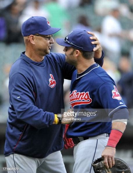 Manager Terry Francona Of The Cleveland Indians Congratulates Nick