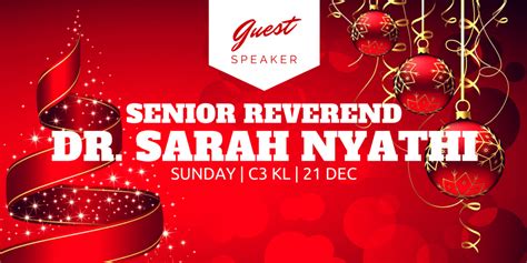 Guest Speaker Senior Reverend Dr Sarah Nyathi C3 Klang
