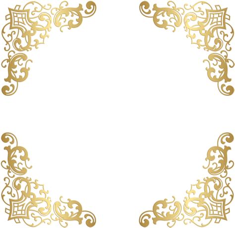 Download Free Png Download Gold Decorative Corners Transparent Gold