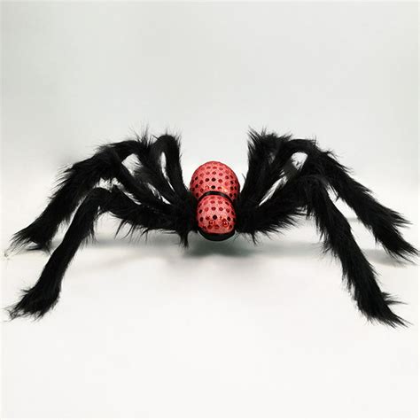 Hequ Dacitiery Black Large Spider Toy 50cm 20 Inch Realistic Hairy Spider Halloween Party