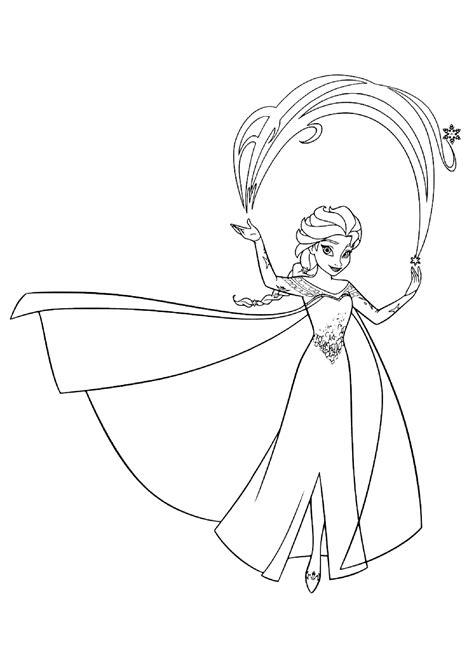 Elsa en toute simplicité  Coloriage La Reine des Neiges 2  Coloriages