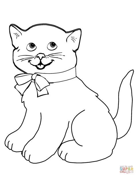 Desenho De Desenho Animado De Gatinho Para Colorir Desenhos Para