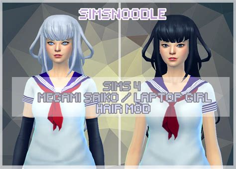 Sims 4 Yanderesimulator Megami Saiko Hair Download By Xxsnowcherryxx On