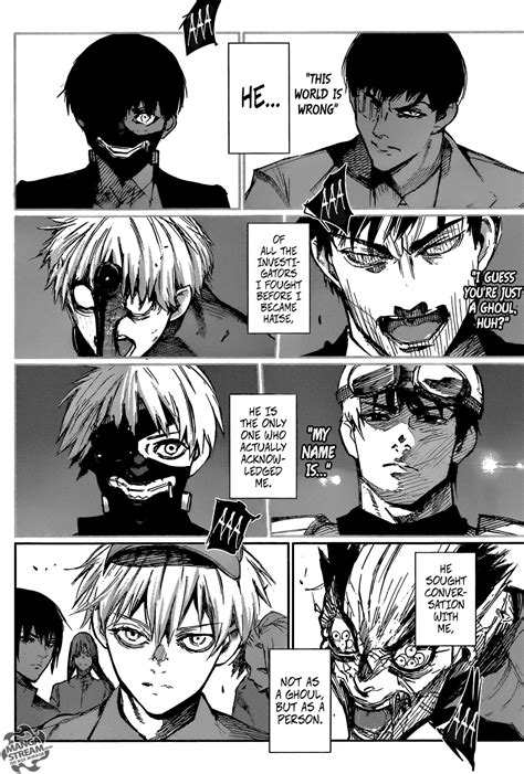 Kaneki profile picture refers to a manga panel of tokyo ghoul:re main protagonist ken kaneki throwing back his head, with his hair obscuring his eyes. Read manga Toukyou Kushu:re 113 - I Am online in high ...