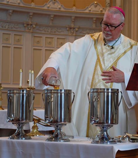 holy oils blessed at chrism mass roman catholic diocese of burlington