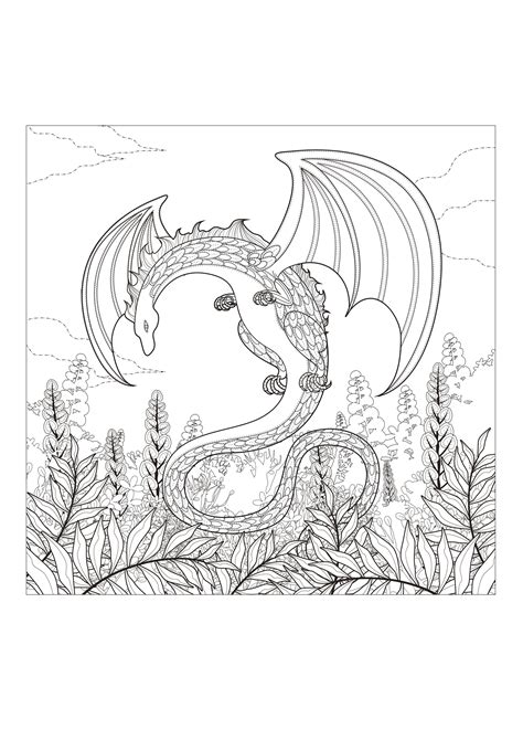 Grab your colored pencils and markers. Monster dragon | New Coloring pages - Coloring pages for ...
