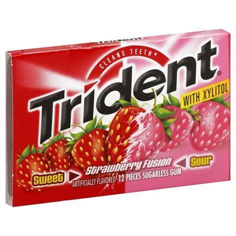 Trident Gum Sugarless Strawberry Fusion 12 Each Instacart