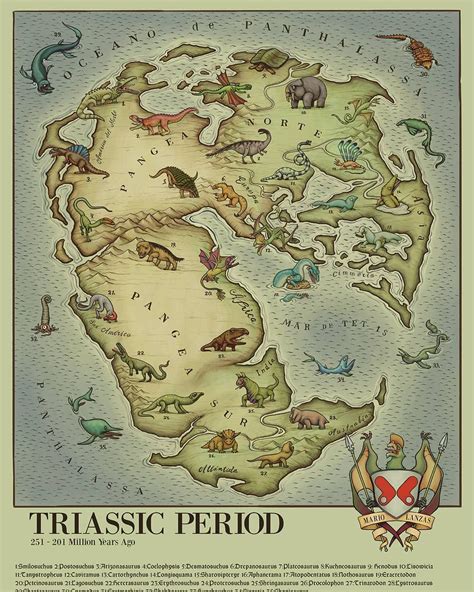 Mario Lanzas On Instagram Triassic Period Vintage Map🦕 This Map Is
