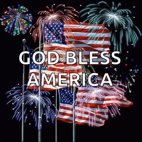 God Bless America American Flag Gif God Bless America American Flag Fireworks Descubrir Y