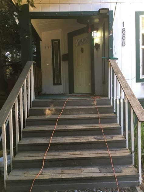 Front Porch Makeover Before And After Home Entrance