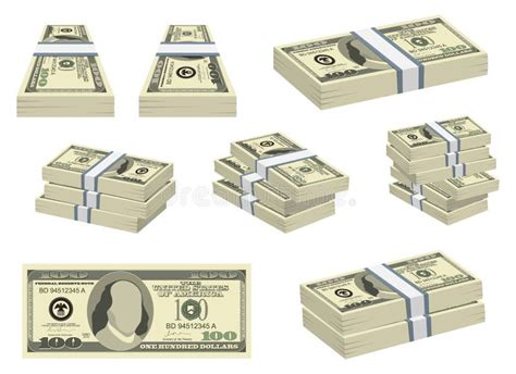 Pack Of Dollars Money Vector Design Illustration Isolated On White Background Stock Vector