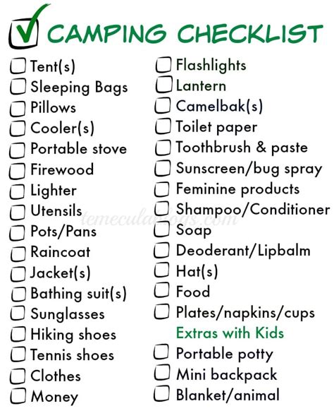 Essential Things To Pack For Camping · The Typical Mom