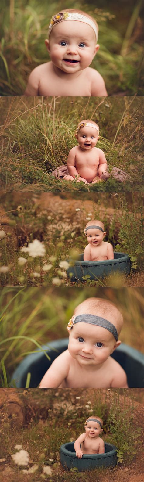 Baby In Tub Outside Cuteness Overload 6 Month Photography Toddler