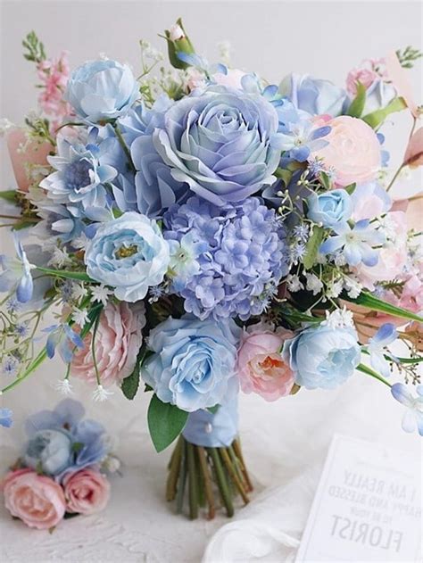 Blue Wedding Bouquets And Flowers Colors For Wedding