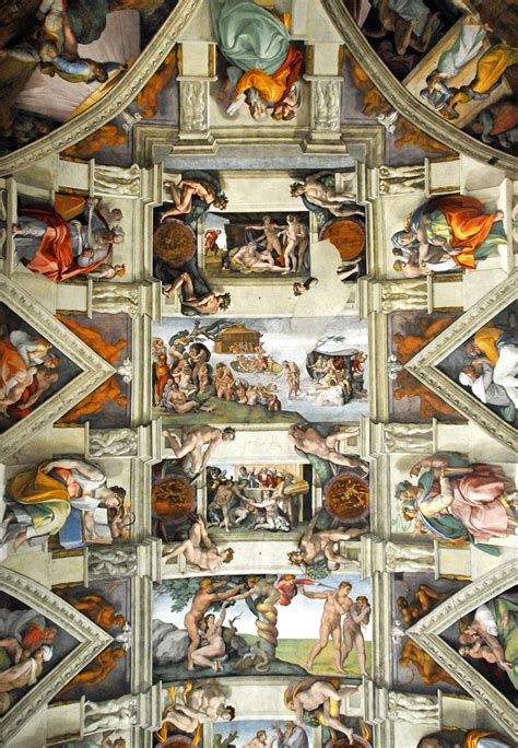 The sistine chapel ceiling, painted by michelangelo between 1508 and 1512, is one of the most. Italy-3219 - Noah (the flood) - Adam and Eve (forbidden fr ...
