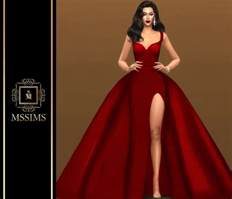 Killin Me Softly Gown For The Sims 4 Sims 4 Dresses Sims 4 Wedding Dress Gowns