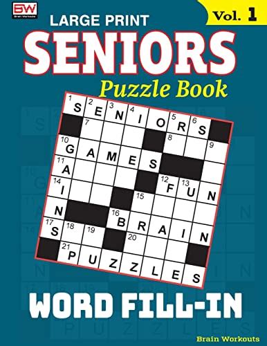 Seniors Puzzle Book Word Fill In Specially Designed For Adults