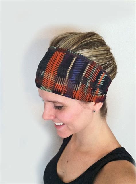 Plaid Wide Headband Fabric Headband Womens Headwrap
