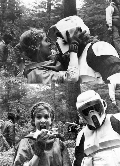 Carrie Fisher On Set Of Return Of The Jedi 1983 StarWarsCantina