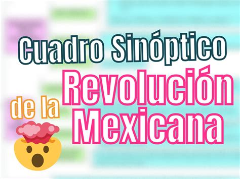 ᐈ Cuadro sinóptico de la Revolución Mexicana