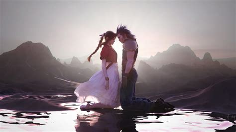 Aerith Gainsborough And Cloud Strife Final Fantasy Xv 4k