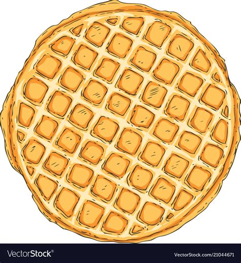 Traditional Belgian Waffle Royalty Free Vector Image