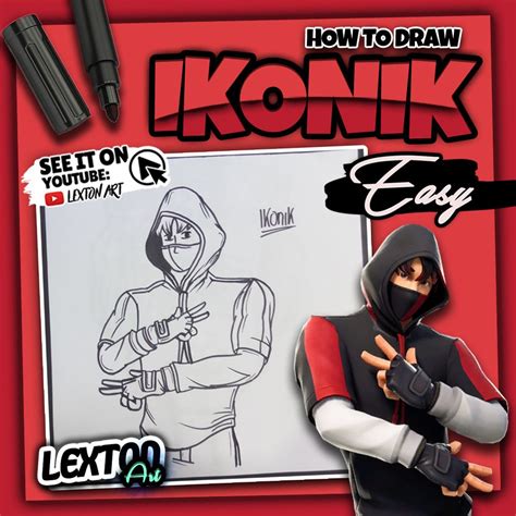 How To Draw Ikonik Fortnite Skin Lexton Art How To Draw Ikonik