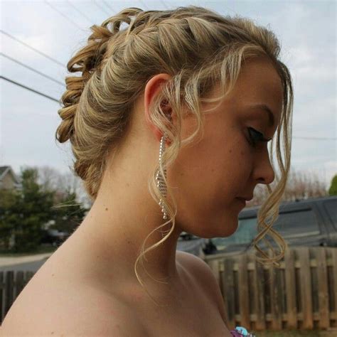 Prom 2014 Loose Side Braid Going Into Low Pinned Curls
