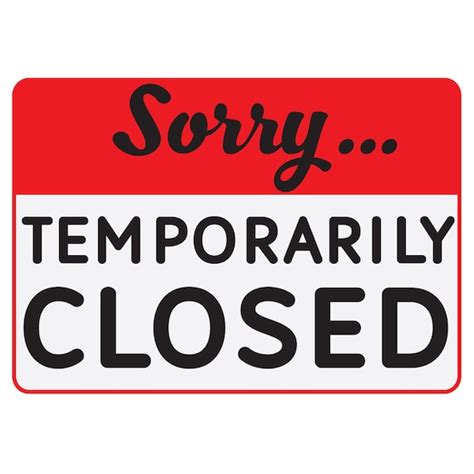 Sorry Temporarily Closed Aluminum Sign Etsy