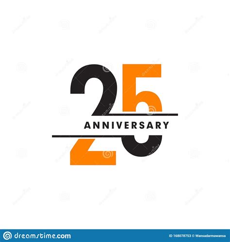 25th Celebrating Anniversary Emblem Logo Design Vector Illustration