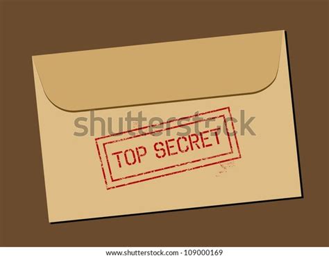 Top Secret Document Envelope Rubber Stamp Stock Illustration 109000169
