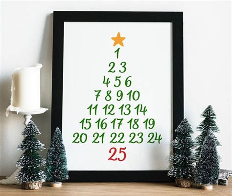 Christmas Countdown Tree Svg Christmas Tree Svg Christmas Etsy