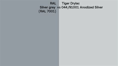 RAL Silver Grey RAL 7001 Vs Tiger Drylac 044 91001 Anodized Silver