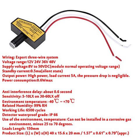Direct Current Photoelectric Switch12v24v36v48v Photocell Switchdc