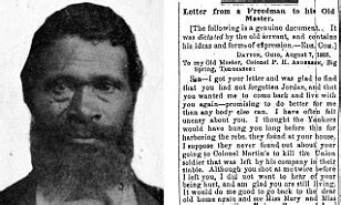 Pictured The Freed Slave Behind Moving Letter To Old Master After He