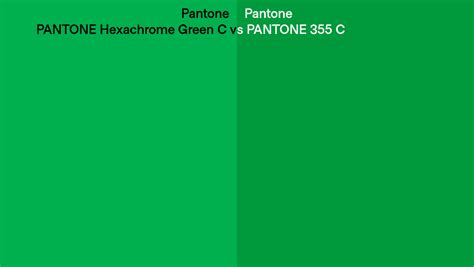 Pantone Hexachrome Green C Vs PANTONE 355 C Side By Side Comparison