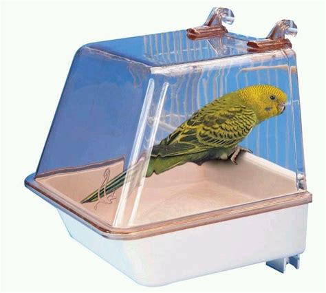 Bird Cage Feeder Clean Bath Parrot Finch Parakeet Canary Cockatoo Cockatiel Grey Bird Bath