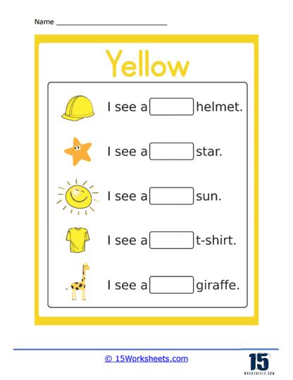 Yellow Worksheets 15