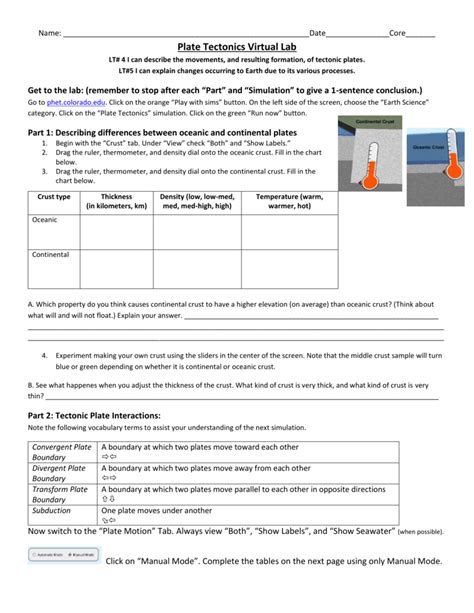 29.10.2020 · plate tectonics gizmos answer key. Plate Tectonics Virtual Lab
