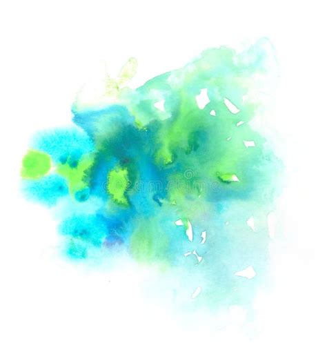 Bright Colorful Vibrant Hand Painted Isolated Watercolor Spot Splash On