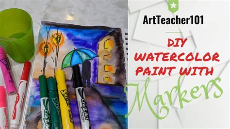 Diy Watercolor Paint With Markers Youtube